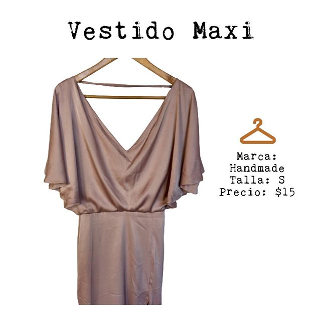 Photo by Batista Preloved Clothing on October 07, 2020. La imagen puede contener: texto que dice "Vestido Maxi Marca: Handmade Talla: S Precio: $15".